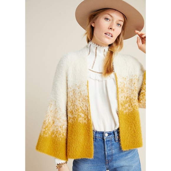 Anthro Akemi Kin Senna Eyelash Cardigan 